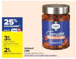 Carrefour Market ANTIPASTI CIRO offre