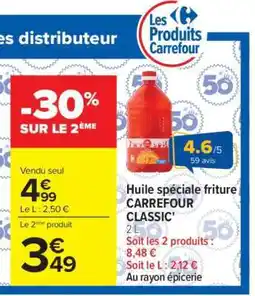Carrefour Market Huile spéciale friture CARREFOUR CLASSIC' offre