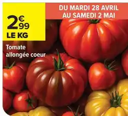 Carrefour Tomate allongée coeur offre