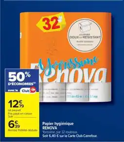 Carrefour Papier hygiénique RENOVA offre