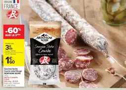 Carrefour Saucisse Sèche Courbe Label Rouge MONTAGNE NOIRE offre