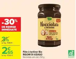 Carrefour Pâte à tartiner Bio RIGONI DI ASIAGO offre