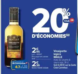 Carrefour Vinaigrette Légère Maille offre