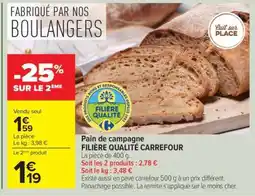 Carrefour Pain de campagne offre