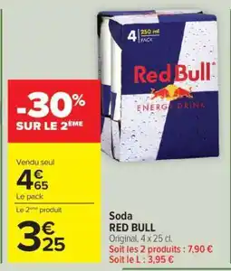 Carrefour Soda RED BULL offre