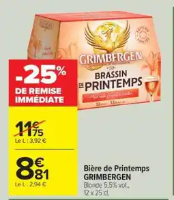 Carrefour Bière de Printemps GRIMBERGEN offre