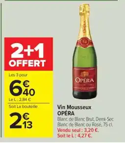 Carrefour Vin Mousseux Opéra offre