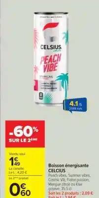 Carrefour Boisson énergisante CELCIUS offre