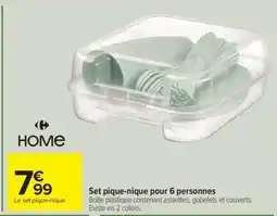 Carrefour Set pique-nique pour 6 personnes offre