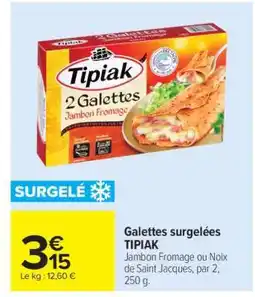Carrefour Galettes surgelées TIPIAK offre