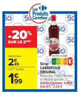 Carrefour Sirop CARREFOUR ORIGINAL offre