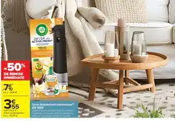 Carrefour Spray Désodorisant Automatique Air Wick offre