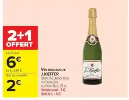 Carrefour Vin mousseux J.KIEFFER offre