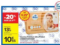 Carrefour Couches Premium Ultra Protect CARREFOUR BABY offre