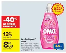 Carrefour LESSIVE LIQUIDE “OMO” offre