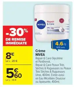 Carrefour Crème NIVEA offre