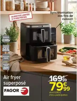 Carrefour Air fryer superposé offre