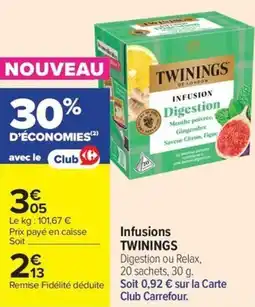 Carrefour Infusions TWININGS offre