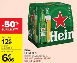Carrefour Bière HEINEKEN offre