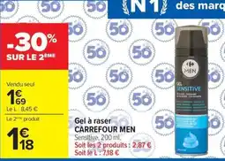 Carrefour Gel à raser CARREFOUR MEN offre