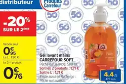 Carrefour Gel lavant mains CARREFOUR SOFT offre
