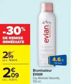 Carrefour Brumisateur EVIAN offre