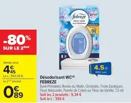 Carrefour Désodorisant WC FEBREZE offre
