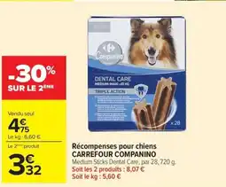 Carrefour Récompenses pour chiens CARREFOUR COMPANINO offre