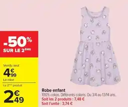 Carrefour Robe enfant offre