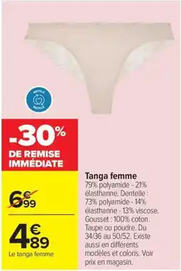 Carrefour Tanga femme offre