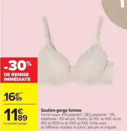 Carrefour Soutien-gorge femme offre