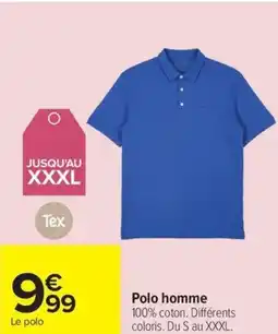 Carrefour Polo homme offre