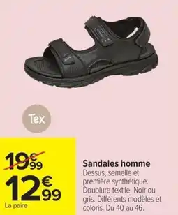 Carrefour Sandales homme offre