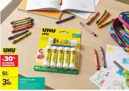 Carrefour 6 bâtons de colle blanche offre