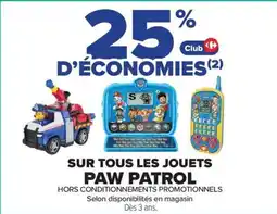 Carrefour SUR TOUS LES JOUETS PAW PATROL offre