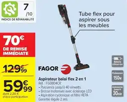 Carrefour Aspirateur balai flex 2 en 1 offre