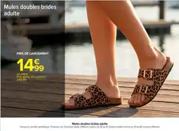 Carrefour Mules doubles brides adulte offre