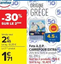 Carrefour Feta A.O.P. CARREFOUR EXTRA offre