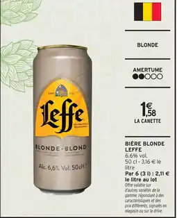 Intermarché Leffe bière blonde offre