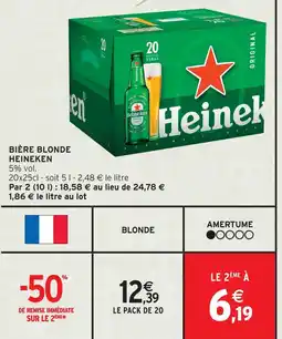 Intermarché Heineken bière blonde offre