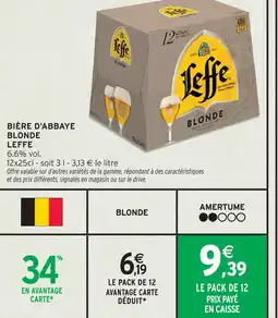 Intermarché Leffe bière d'abbaye blonde offre