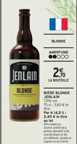 Intermarché Jenlain bière blonde offre