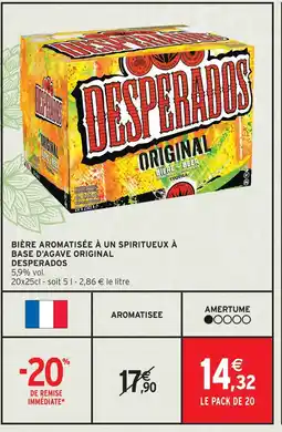 Intermarché Desperados bière aromatisée à un spiritueux à base d'agave original offre