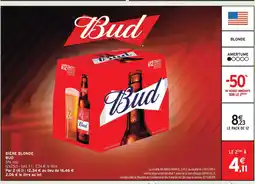 Intermarché Bud bière blonde offre