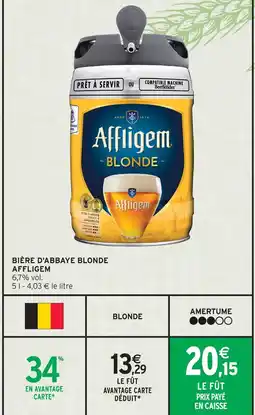 Intermarché Affligem bière d'abbaye blonde offre