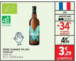 Intermarché Vezelay bière summer ipa bio offre