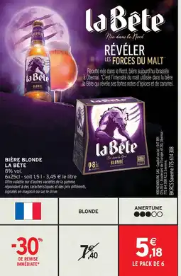 Intermarché La bête bière blonde offre