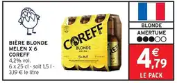 Intermarché Coreff bière blonde melen x 6 offre