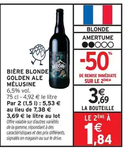 Intermarché Mélusine bière blonde golden ale offre