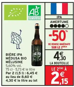 Intermarché Mélusine bière ipa médusa bio offre